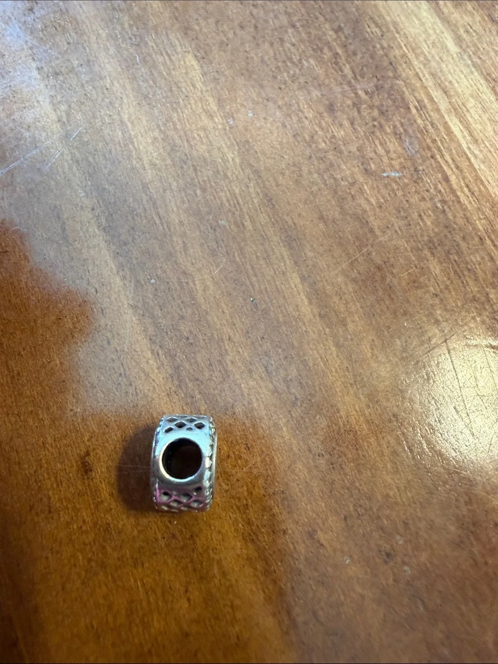 Chicago pandora Round Silver Charm with Four Star Accent